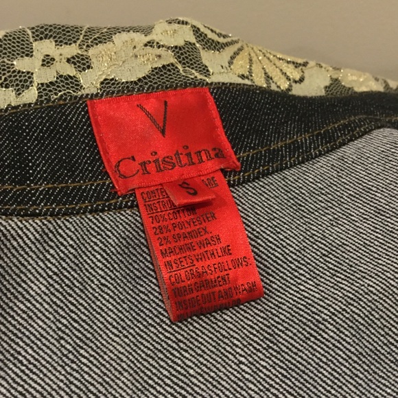 NWOT Denim and Lace Detailed Jacket - Picture 7 of 7